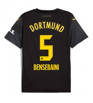 Borussia Dortmund Ramy Bensebaini #5 Segunda Equipación 2024-25 Manga Corta